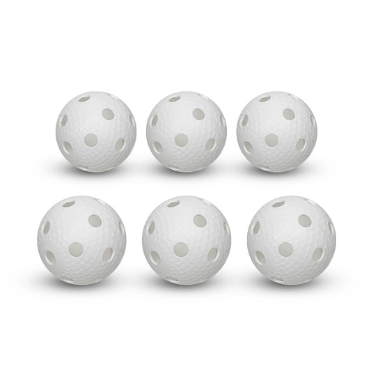 Floorball Balls – 12 Pack (White)